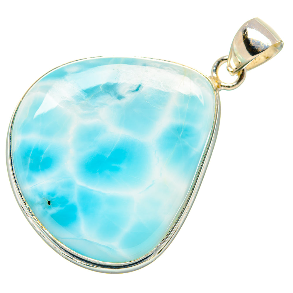 Larimar Pendant 1 3/4" (925 Sterling Silver) PD36894