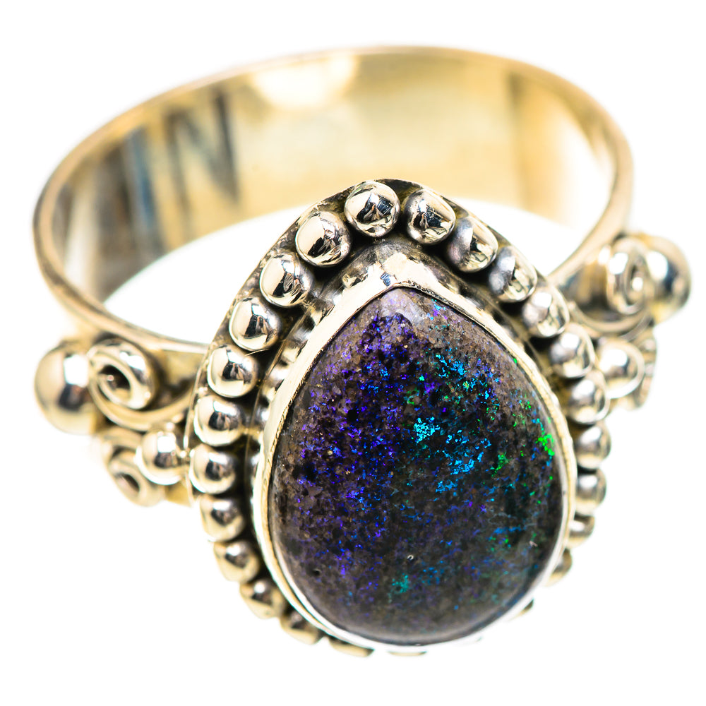 Andamooka Opal 925 Sterling Silver Ring Size 8.75 Ana Co R136278