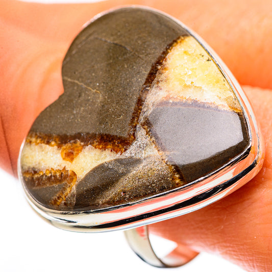 Large Septarian Nodule Ring Size 10.75 (925 Sterling Silver) RING136142
