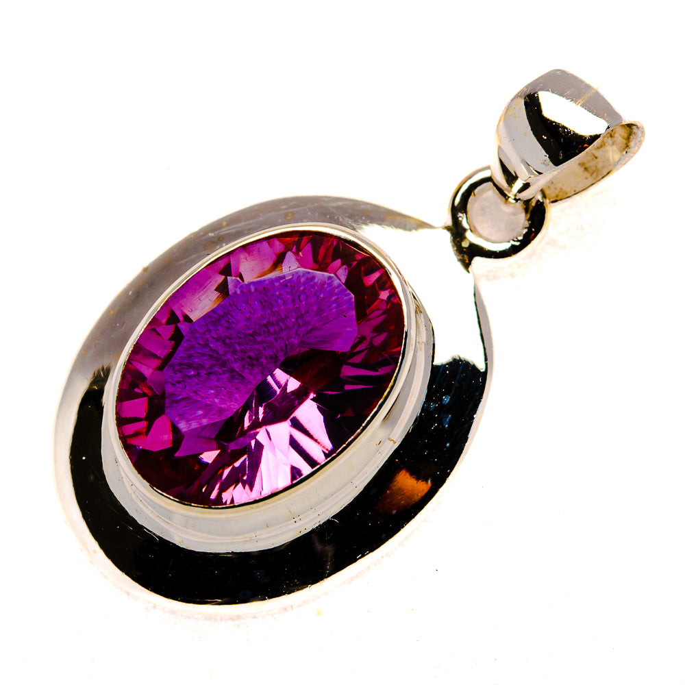 Faceted Amethyst Pendant 1 1/4" (925 Sterling Silver) PD37344
