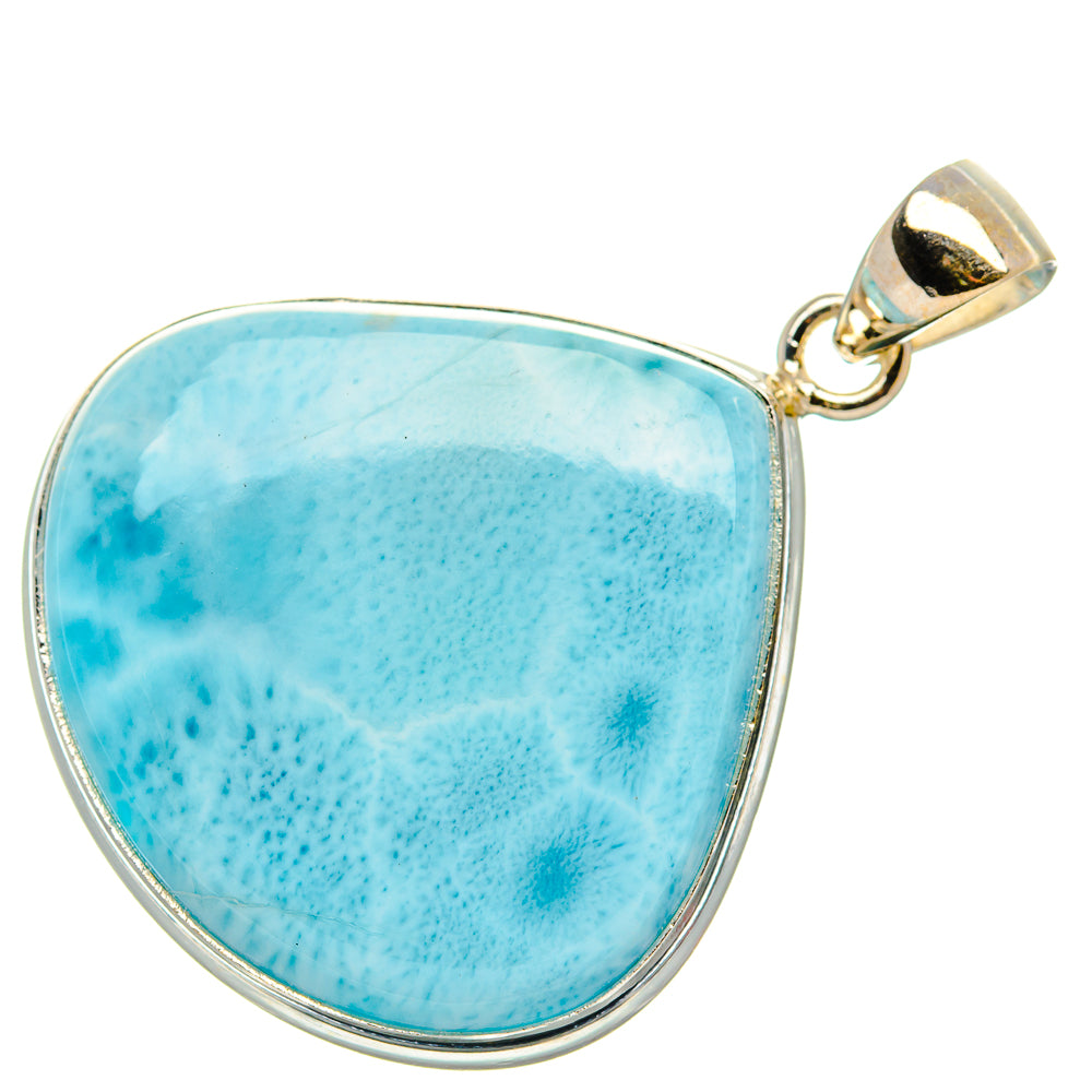 Larimar Pendant 1 1/2" (925 Sterling Silver) PD37198