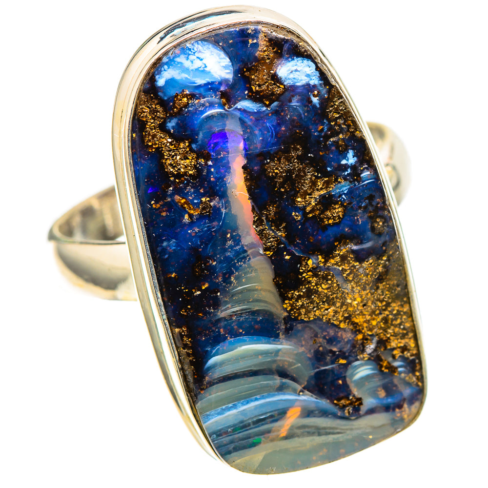 Boulder Opal 925 Sterling Silver Ring Size 9.25 (925 Sterling Silver) RING137744