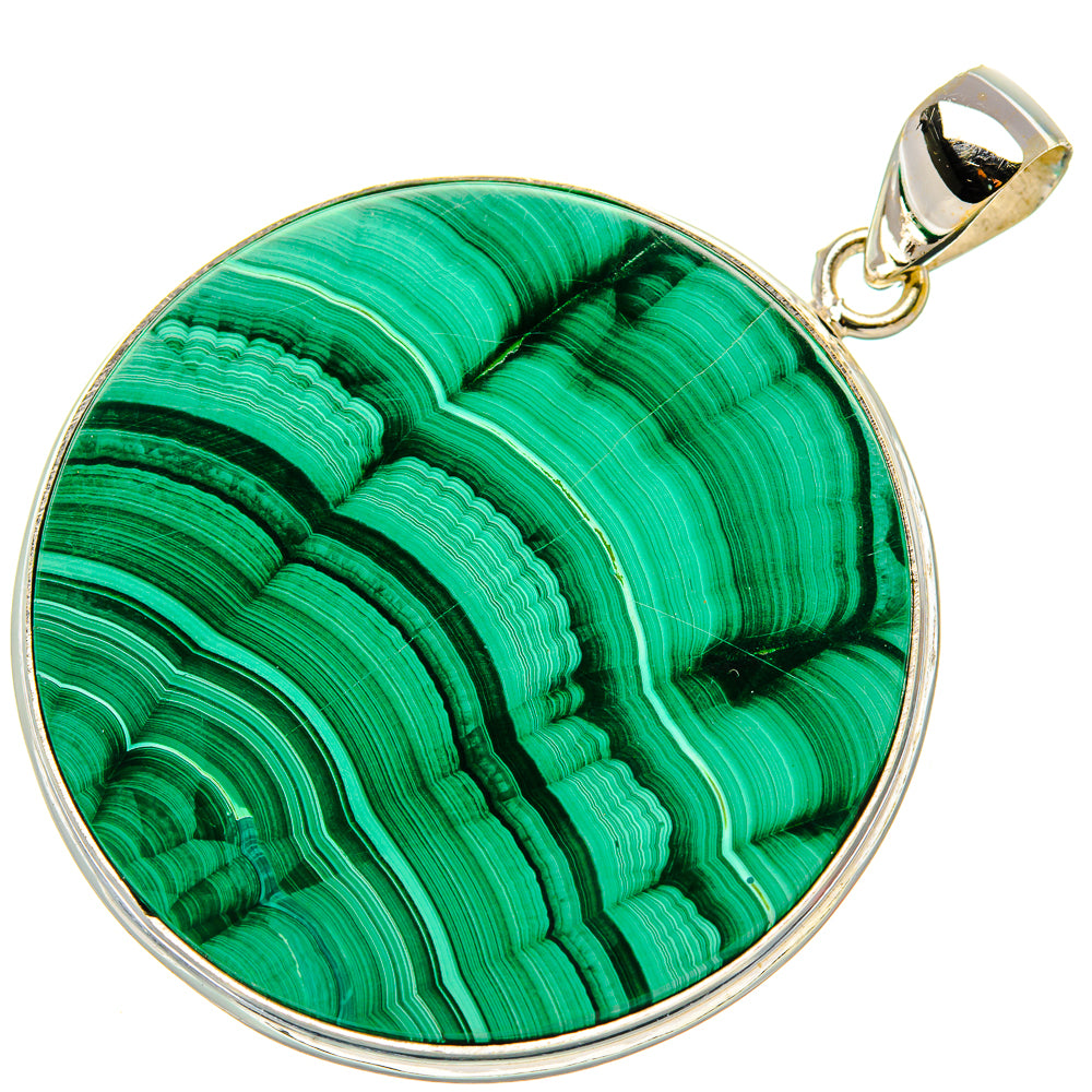Malachite Pendant 2" (925 Sterling Silver) PD37156