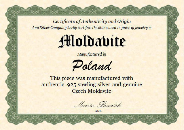 Czech Moldavite Rings handcrafted by Ana Silver Co - RING58157