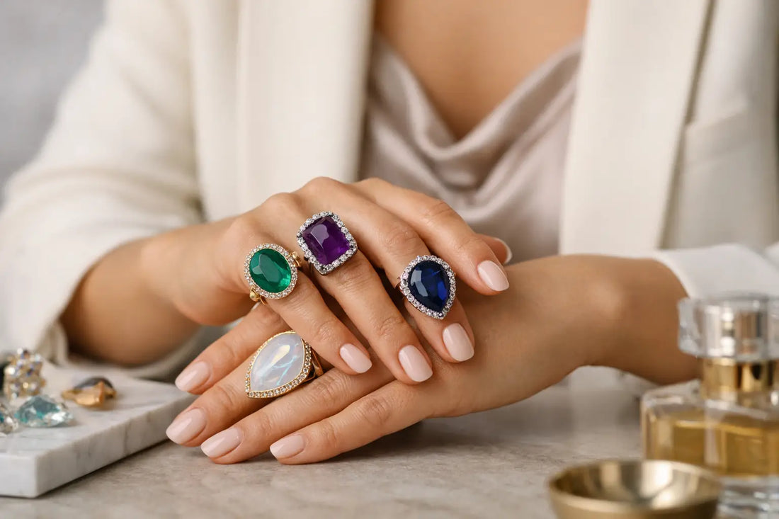 How to Style Gemstone Statement Rings