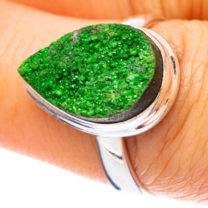 Rare Uvarovite Garnet Ring Size 7.25 (925 Sterling Silver) R4219