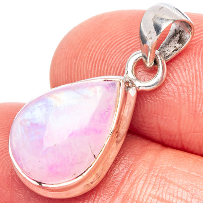 Pink Moonstone Pendant 1" (925 Sterling Silver) P42418