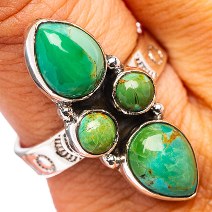 Exclusive Mohave Turquoise Ring Size 9 Adjustable (.925 Sterling Silver)