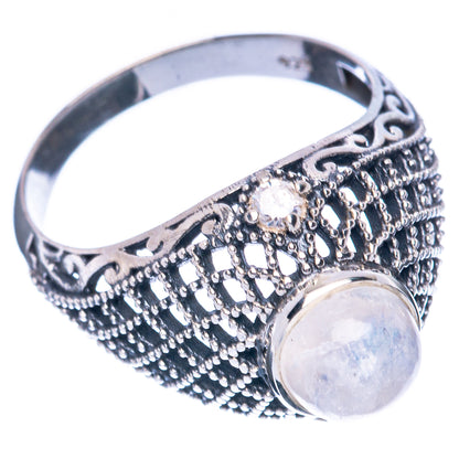 Rainbow Moonstone Ring Size 7.75 (925 Sterling Silver) R2899