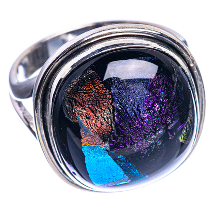 Dichroic Glass Ring Size 10.25 (925 Sterling Silver) R144106