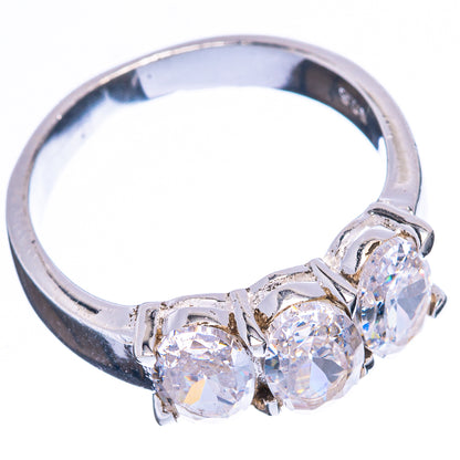Rainbow Moonstone Dainty Ring Size 6.75 (925 Sterling Silver) R5177