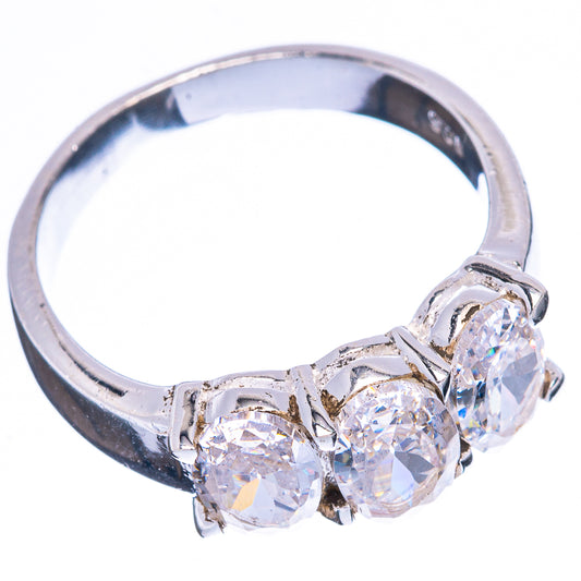 Rainbow Moonstone Dainty Ring Size 6.75 (925 Sterling Silver) R5177