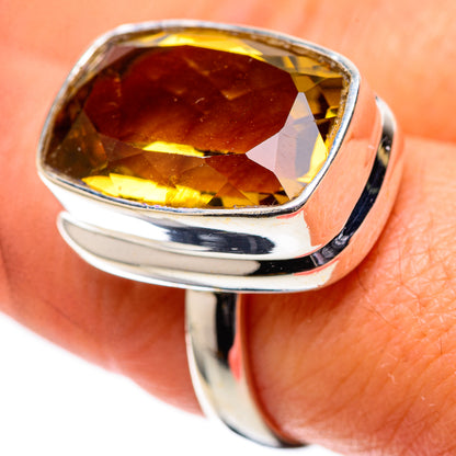 Faceted Citrine Ring Size 8 (925 Sterling Silver) RING138727