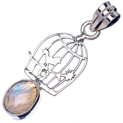 Labradorite Dainty Pendant 1 1/2" (925 Sterling Silver) P39918