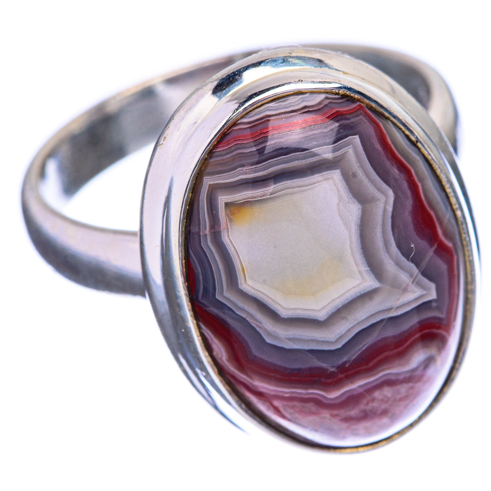 Botswana Agate Ring Size 8.25 (925 Sterling Silver) R142624