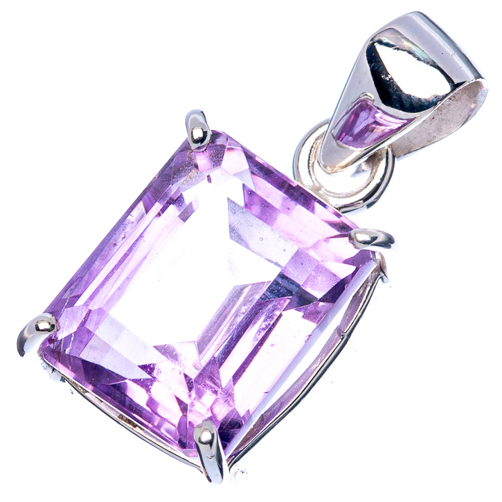 Faceted Amethyst Pendant 7/8" (925 Sterling Silver) P42986