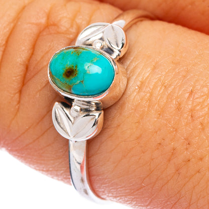 Chrysocolla Dainty Ring Size 9 (925 Sterling Silver) R145681