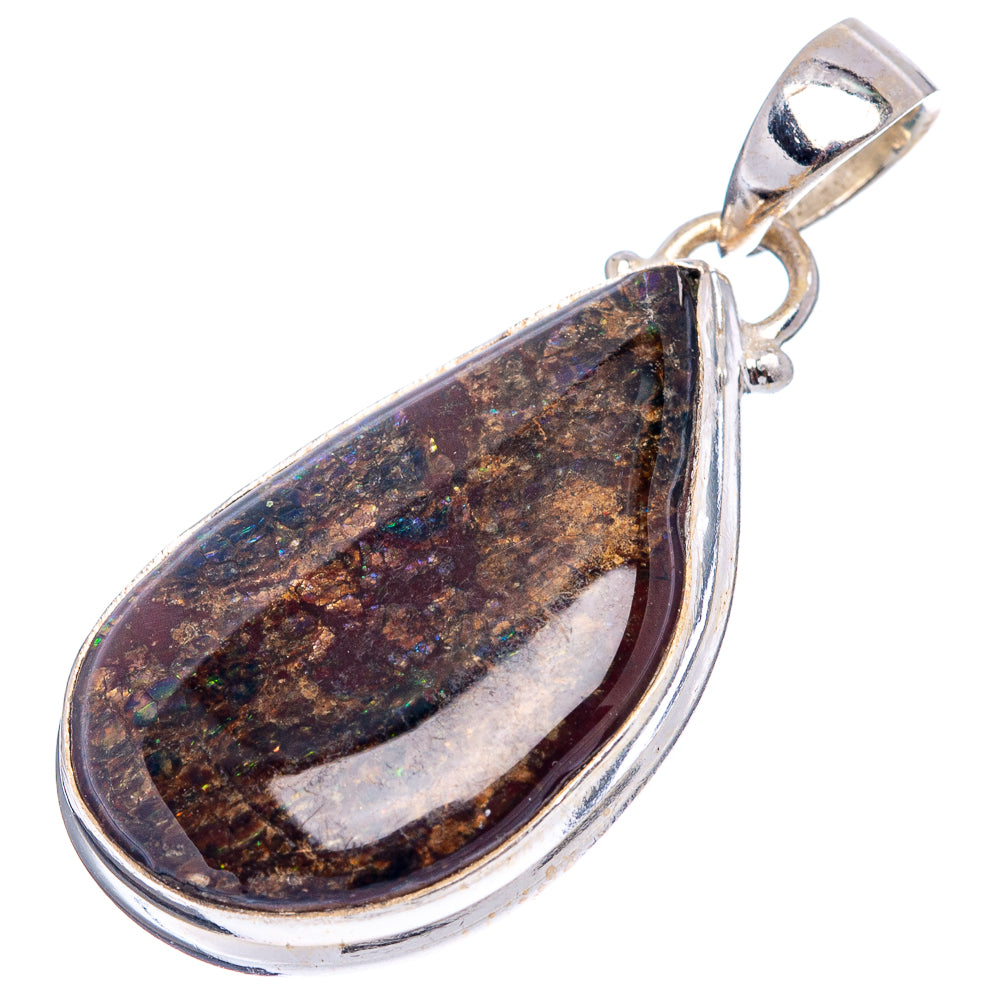Ammolite Pendant 1 1/2" (.925 Sterling Silver)