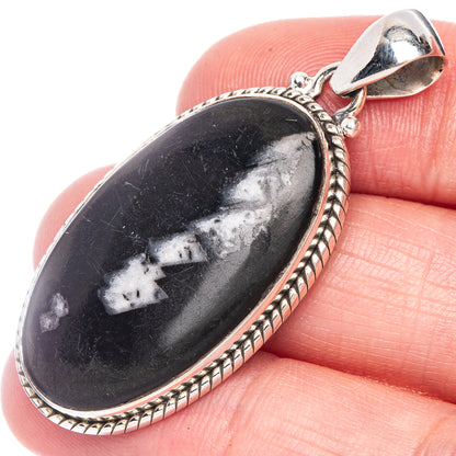 Pinolith Jasper Pendant 1 3/4" (925 Sterling Silver) P40616