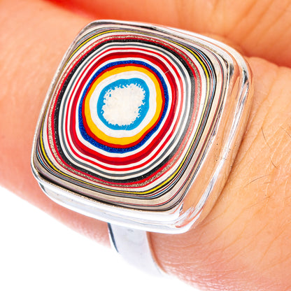 Fordite Ring Size 7.5 (925 Sterling Silver) R144405