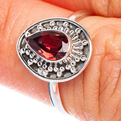 Garnet Dainty Ring Size 6 (925 Sterling Silver) R147142