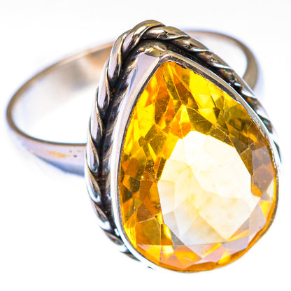 Faceted Citrine Ring Size 6.5 (925 Sterling Silver) RING139947