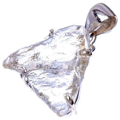 Raw Herkimer Diamond Pendant 1 1/8" (925 Sterling Silver) P41011