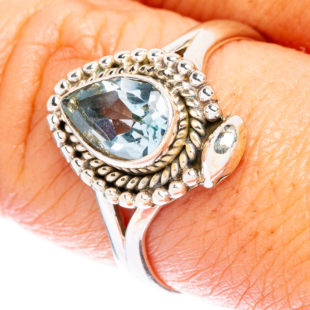 Blue Topaz Dainty Ring Size 8.75 (925 Sterling Silver) R146943