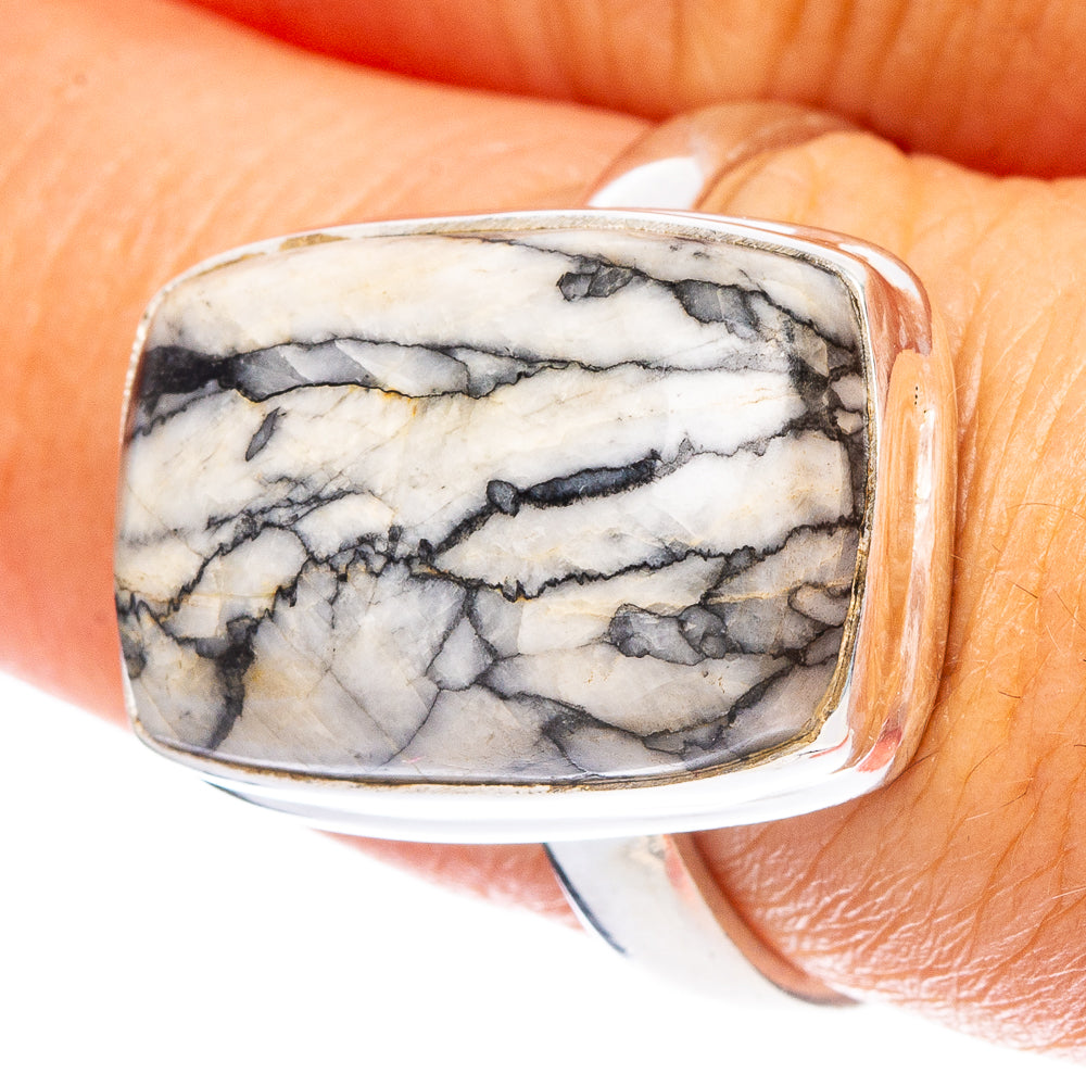 Pinolith Jasper Ring Size 8 (925 Sterling Silver) R6799