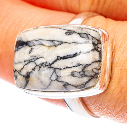 Pinolith Jasper Ring Size 8 (925 Sterling Silver) R6799