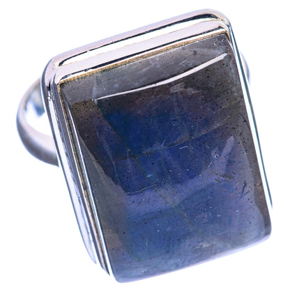 Large Labradorite 925 Sterling Silver Ring Size 9.5