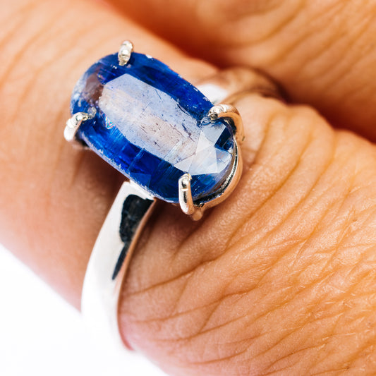 Faceted Kyanite Ring Size 9.5 (.925 Sterling Silver)