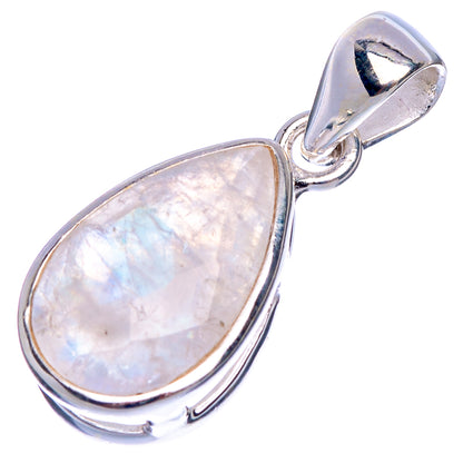 Rainbow Moonstone Pendant 1 1/8" (925 Sterling Silver) P40510