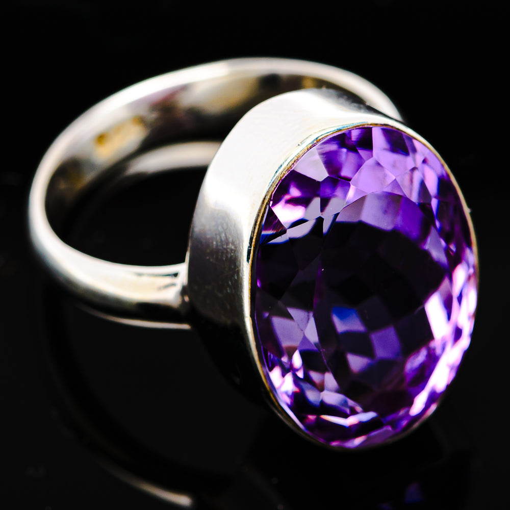 Premium Brazilian Amethyst Ring Size 5 Adjustable (.925 Sterling Silver)