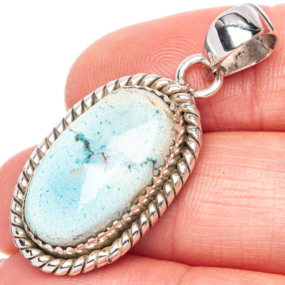 Larimar 925 Sterling Silver Pendant 1 1/2" (925 Sterling Silver) P41935