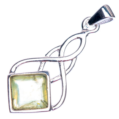 Prehnite Dainty Pendant 1 3/8" (925 Sterling Silver) P39132