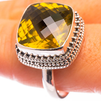 Faceted Citrine Ring Size 9.75 (925 Sterling Silver) R140929