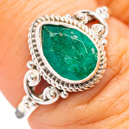 Dainty Green Sillimanite Ring Size 7 (.925 Sterling Silver)