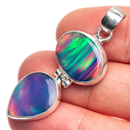 Aura Opal Pendant 1 3/4" (925 Sterling Silver) P39209