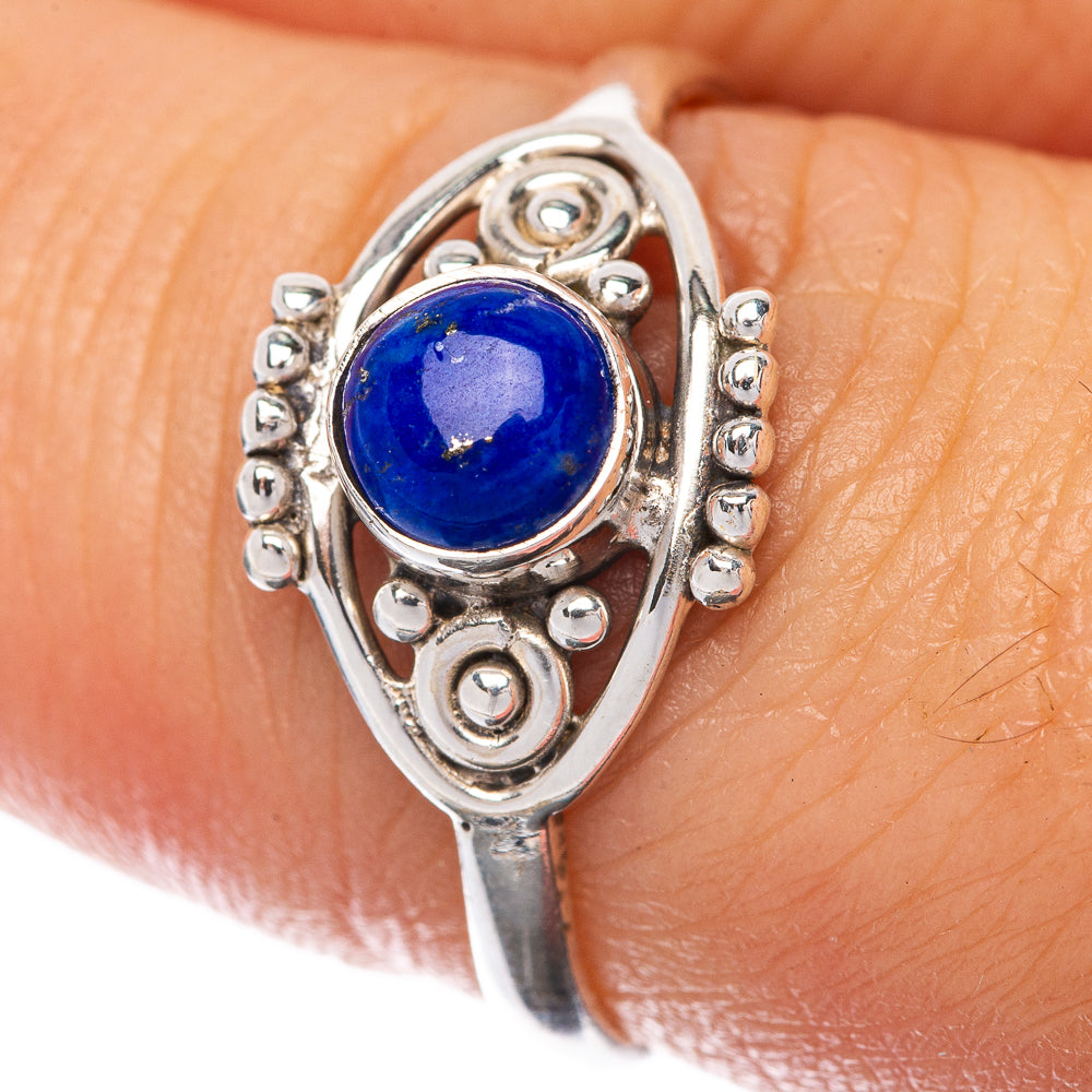Lapis Lazuli Dainty Ring Size 8 (925 Sterling Silver) R145201