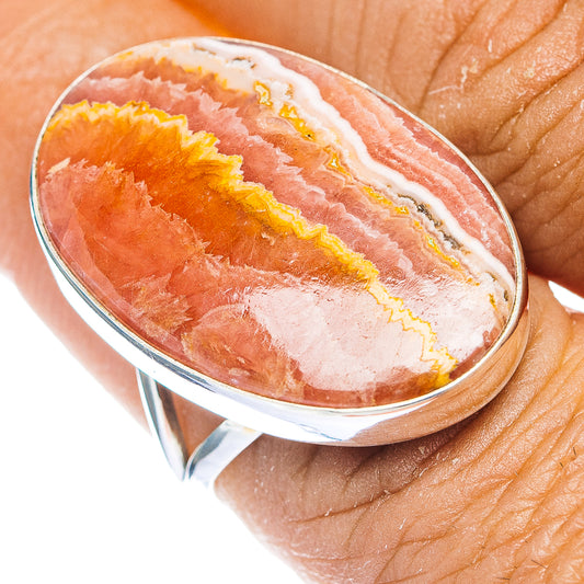 Premium Rhodochrosite Ring Size 7.75 (.925 Sterling Silver)