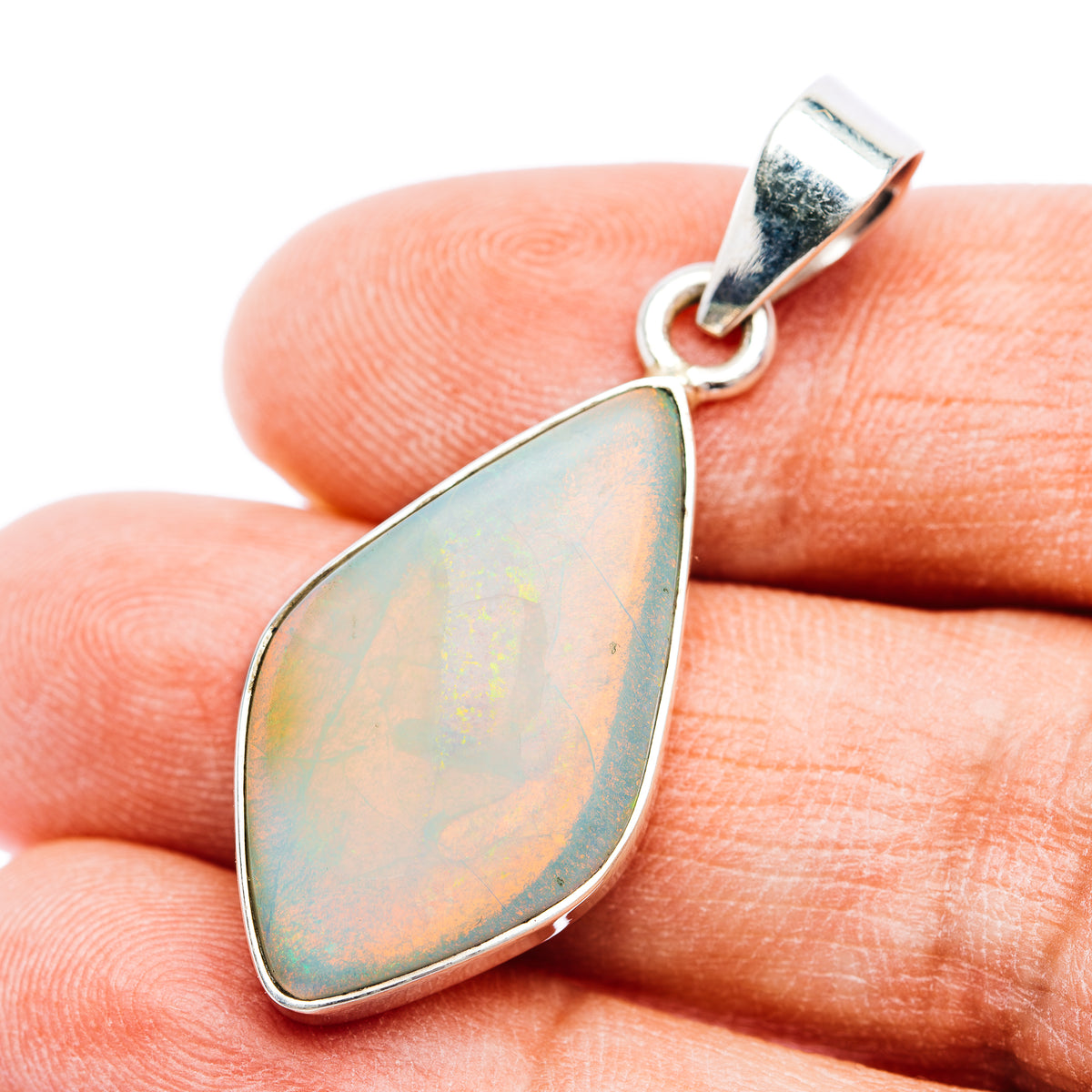 Monarch Opal Pendant 1 5/8" (.925 Sterling Silver)