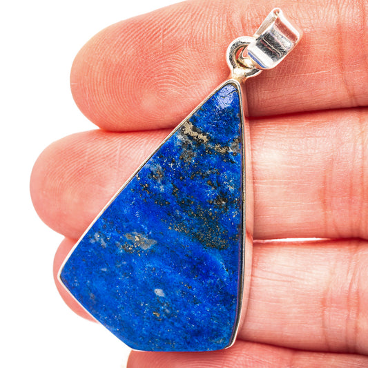 Lapis Lazuli Pendant 2" (.925 Sterling Silver)