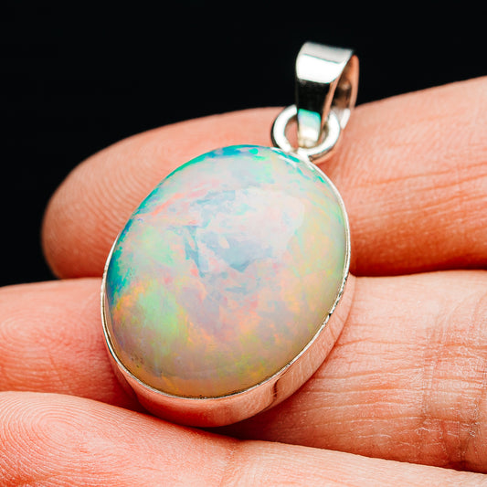 20.05ct Ethiopian Opal Pendant 1 1/2" (.925 Sterling Silver)