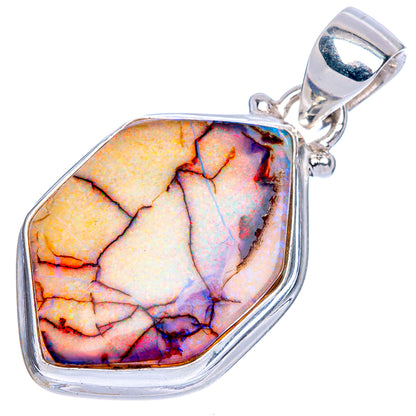 Rare Sterling Opal Pendant 1 3/8" (925 Sterling Silver) P41580