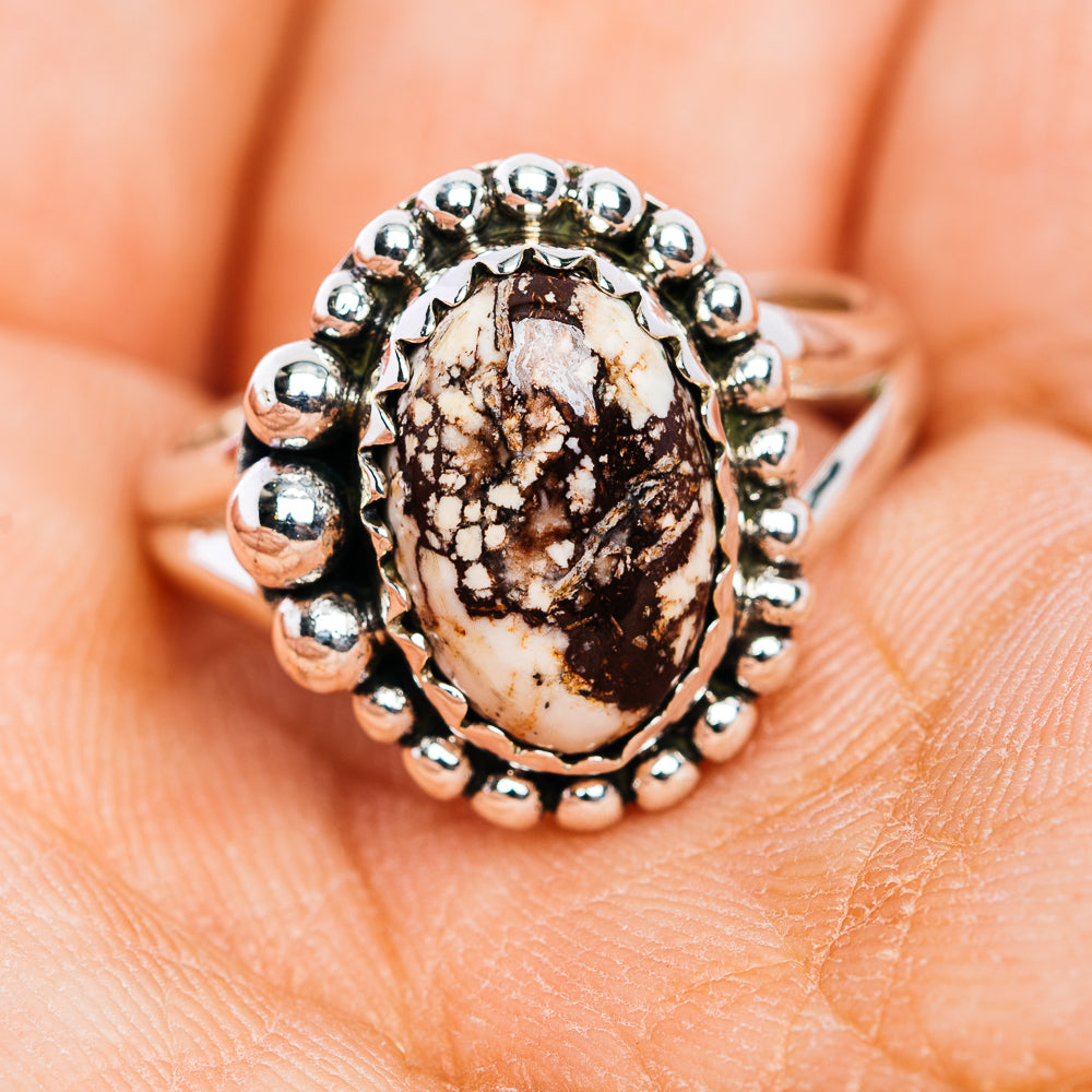 Wild Horse Jasper Ring Size 6 (.925 Sterling Silver)