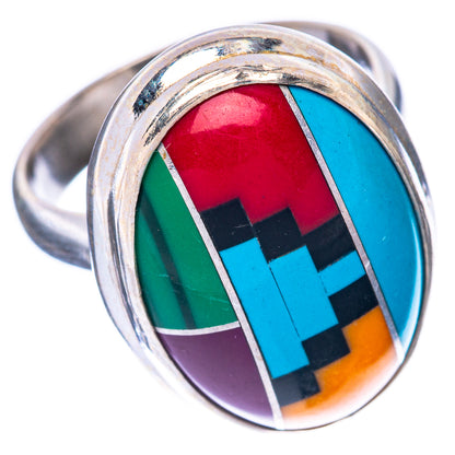 Turquiose Inlay Ring Size 5 (925 Sterling Silver) R1656