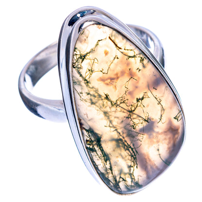 Green Moss Agate Ring Size 7 (925 Sterling Silver) R144421