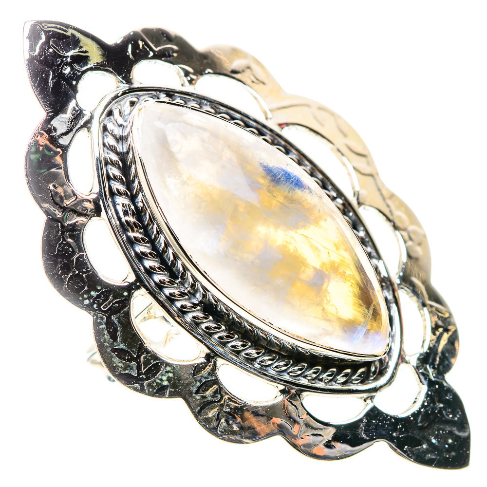Signature Large Rainbow Moonstone Ring Size 9 (925 Sterling Silver) RING138270