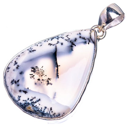 Dendritic Opal 925 Sterling Silver Pendant 1 3/4"